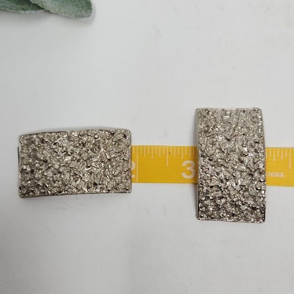 MUSI Silver Rectangle Shoe Clips - Picture 6 of 6